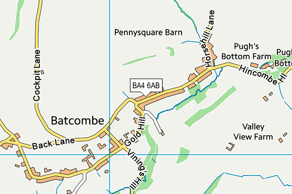BA4 6AB map - OS VectorMap District (Ordnance Survey)