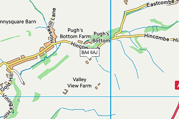 BA4 6AJ map - OS VectorMap District (Ordnance Survey)