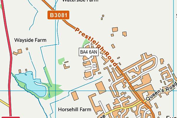 BA4 6AN map - OS VectorMap District (Ordnance Survey)