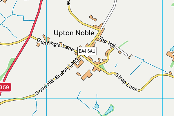 Upton Noble CofE VC Primary School map (BA4 6AU) - OS VectorMap District (Ordnance Survey)