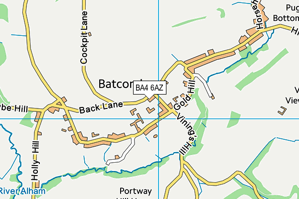 BA4 6AZ map - OS VectorMap District (Ordnance Survey)