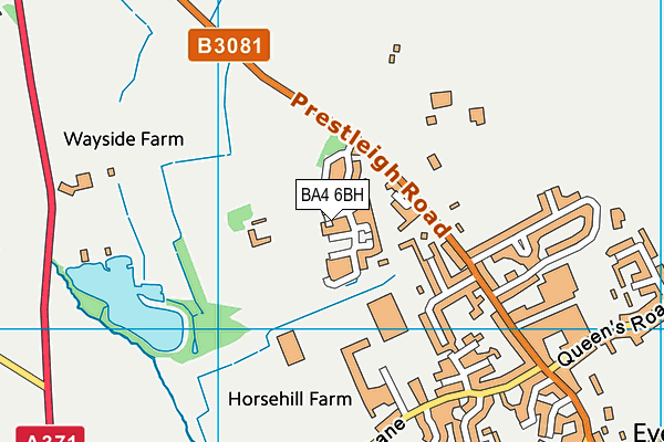 BA4 6BH map - OS VectorMap District (Ordnance Survey)