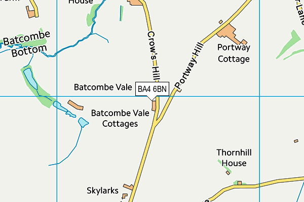 BA4 6BN map - OS VectorMap District (Ordnance Survey)