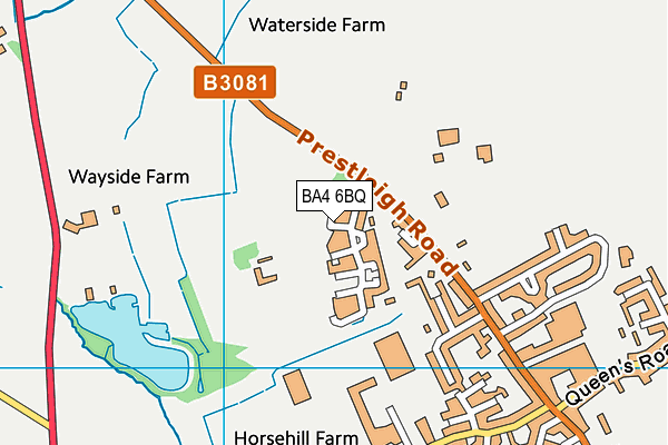 BA4 6BQ map - OS VectorMap District (Ordnance Survey)