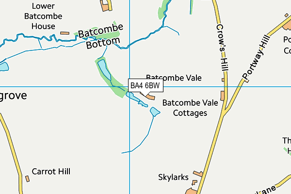 BA4 6BW map - OS VectorMap District (Ordnance Survey)