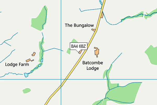 BA4 6BZ map - OS VectorMap District (Ordnance Survey)