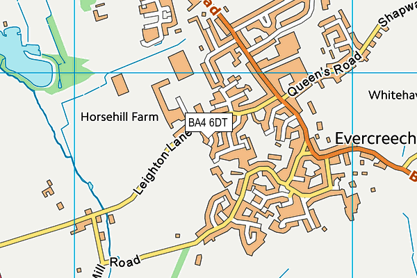 BA4 6DT map - OS VectorMap District (Ordnance Survey)