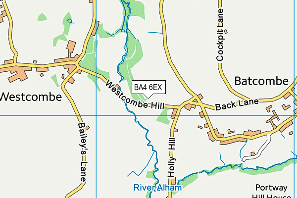 BA4 6EX map - OS VectorMap District (Ordnance Survey)