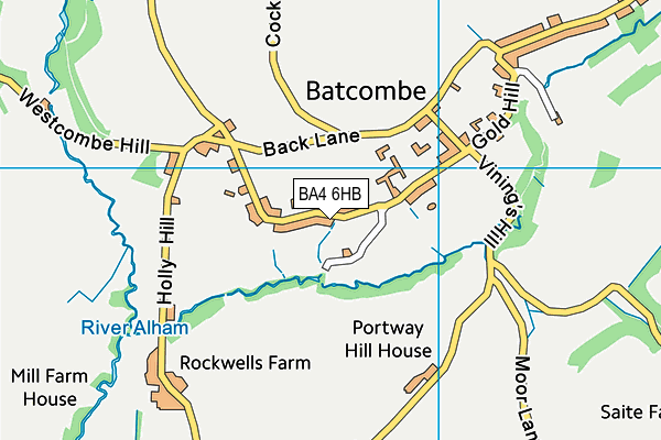 BA4 6HB map - OS VectorMap District (Ordnance Survey)