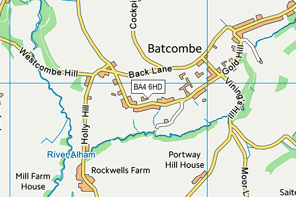 BA4 6HD map - OS VectorMap District (Ordnance Survey)