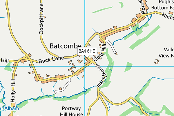 BA4 6HE map - OS VectorMap District (Ordnance Survey)