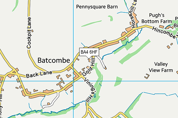 BA4 6HF map - OS VectorMap District (Ordnance Survey)