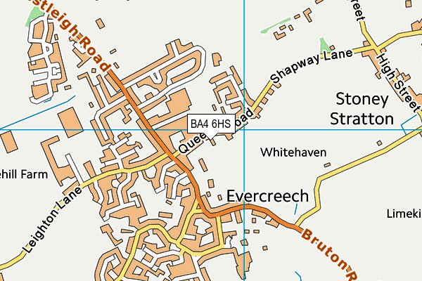 BA4 6HS map - OS VectorMap District (Ordnance Survey)