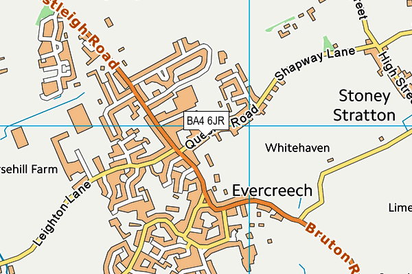 Evercrech Playing Fields (Closed) map (BA4 6JR) - OS VectorMap District (Ordnance Survey)