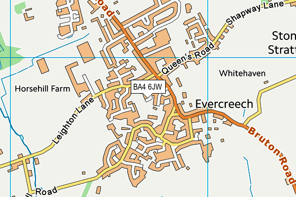 BA4 6JW map - OS VectorMap District (Ordnance Survey)