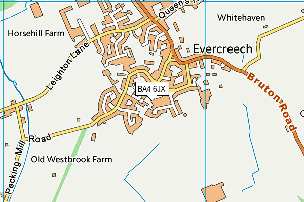 BA4 6JX map - OS VectorMap District (Ordnance Survey)