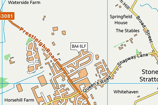 BA4 6LF map - OS VectorMap District (Ordnance Survey)