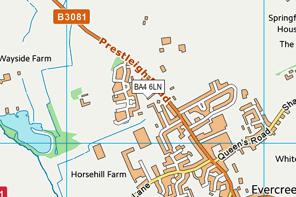 BA4 6LN map - OS VectorMap District (Ordnance Survey)
