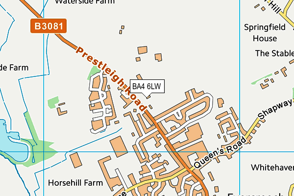 BA4 6LW map - OS VectorMap District (Ordnance Survey)