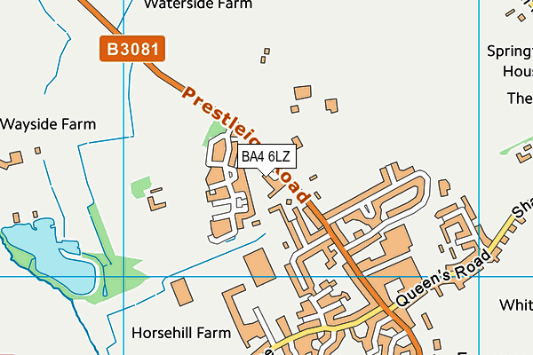 BA4 6LZ map - OS VectorMap District (Ordnance Survey)