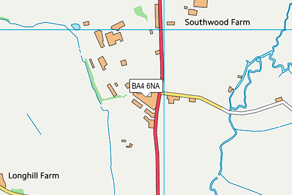 BA4 6NA map - OS VectorMap District (Ordnance Survey)