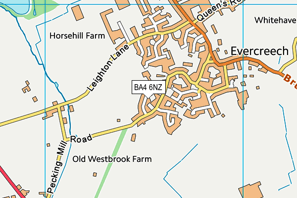 BA4 6NZ map - OS VectorMap District (Ordnance Survey)