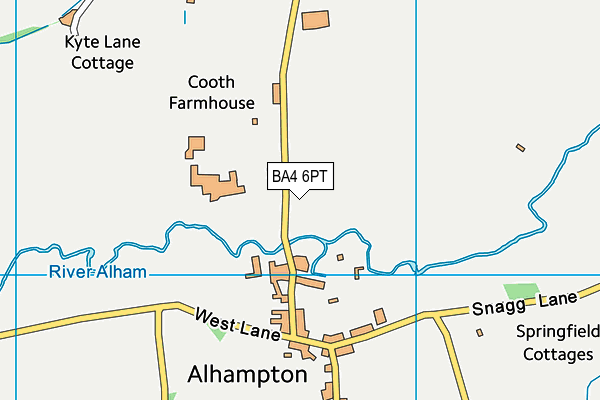 BA4 6PT map - OS VectorMap District (Ordnance Survey)