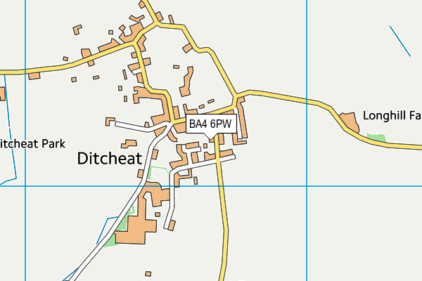 BA4 6PW map - OS VectorMap District (Ordnance Survey)