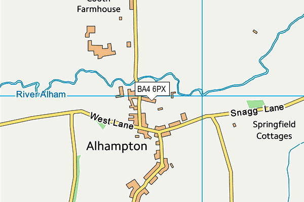 BA4 6PX map - OS VectorMap District (Ordnance Survey)