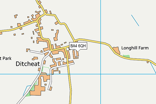 BA4 6QH map - OS VectorMap District (Ordnance Survey)