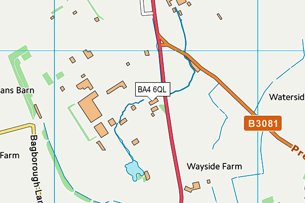 BA4 6QL map - OS VectorMap District (Ordnance Survey)
