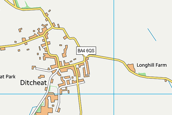 BA4 6QS map - OS VectorMap District (Ordnance Survey)