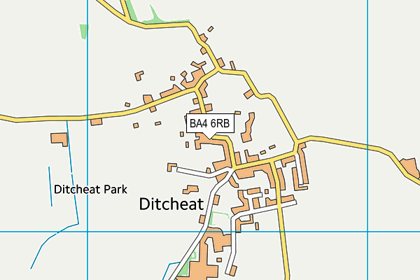 Ditcheat Primary School map (BA4 6RB) - OS VectorMap District (Ordnance Survey)