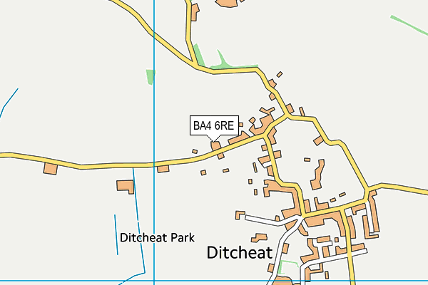 BA4 6RE map - OS VectorMap District (Ordnance Survey)