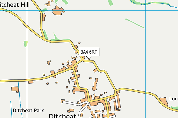 BA4 6RT map - OS VectorMap District (Ordnance Survey)