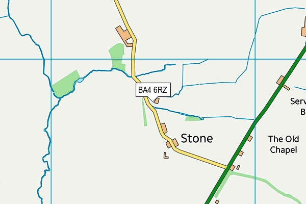 BA4 6RZ map - OS VectorMap District (Ordnance Survey)