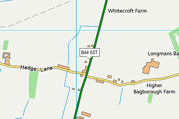 BA4 6ST map - OS VectorMap District (Ordnance Survey)