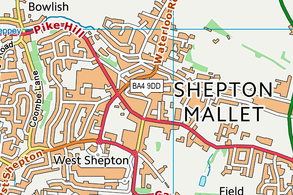 BA4 9DD map - OS VectorMap District (Ordnance Survey)