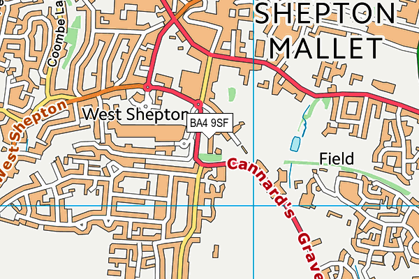 BA4 9SF map - OS VectorMap District (Ordnance Survey)