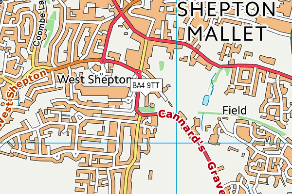 BA4 9TT map - OS VectorMap District (Ordnance Survey)