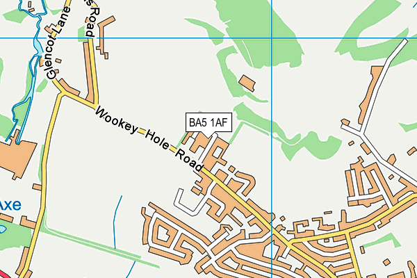 BA5 1AF map - OS VectorMap District (Ordnance Survey)