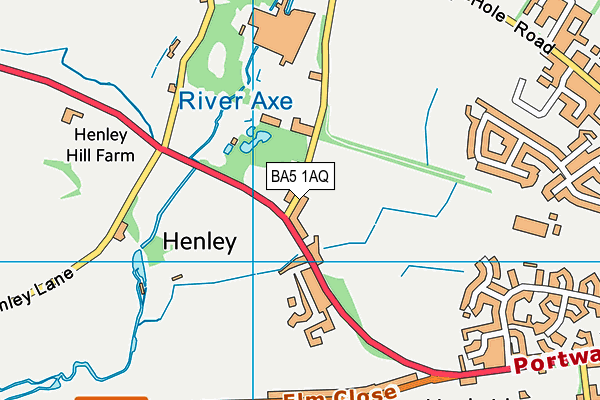 BA5 1AQ map - OS VectorMap District (Ordnance Survey)