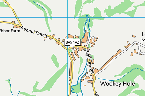 BA5 1AZ map - OS VectorMap District (Ordnance Survey)
