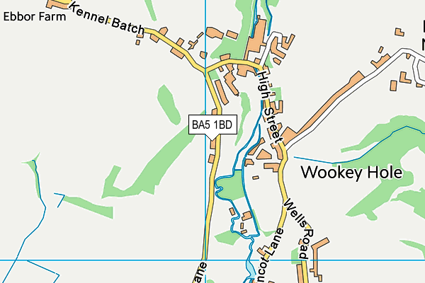 BA5 1BD map - OS VectorMap District (Ordnance Survey)
