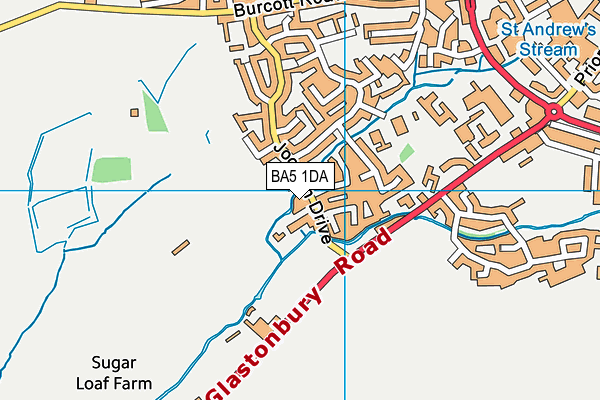 BA5 1DA map - OS VectorMap District (Ordnance Survey)