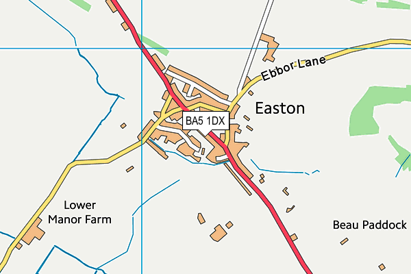 BA5 1DX map - OS VectorMap District (Ordnance Survey)