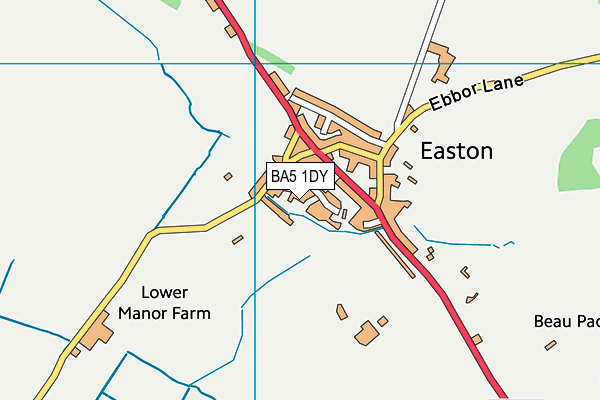 BA5 1DY map - OS VectorMap District (Ordnance Survey)