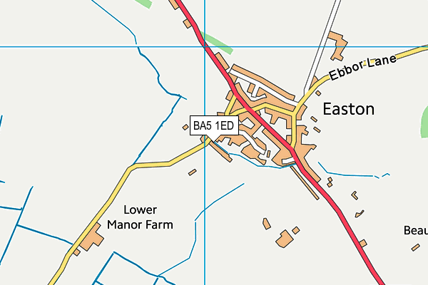 BA5 1ED map - OS VectorMap District (Ordnance Survey)