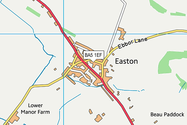 BA5 1EF map - OS VectorMap District (Ordnance Survey)