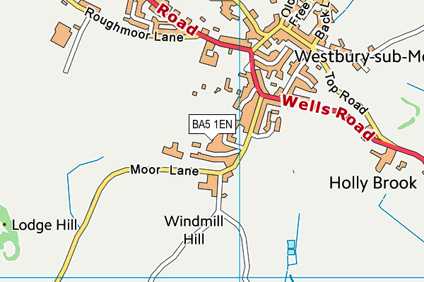 BA5 1EN map - OS VectorMap District (Ordnance Survey)